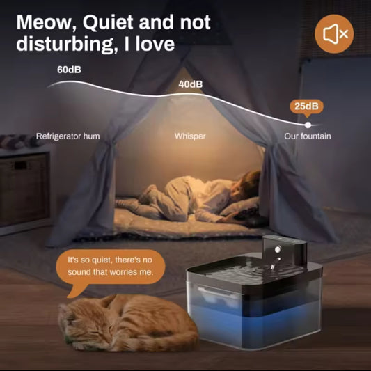 2.2L Wireless Automatic Cat Water Fountain with Infrared Sensor