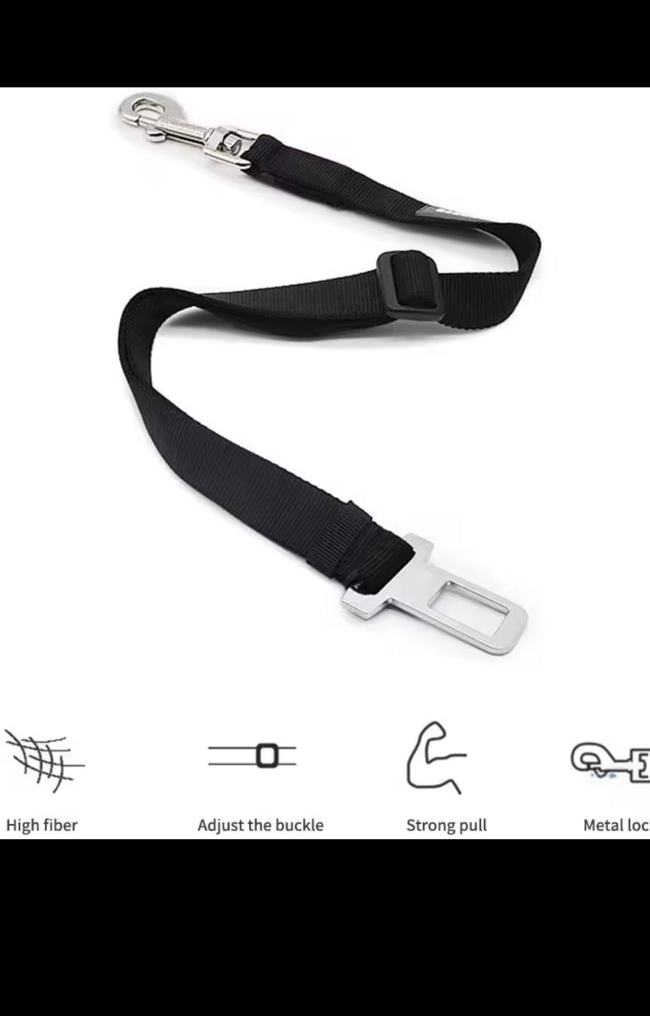 🐶🐱 Premium Adjustable Pet Seat Belt — Keep Your Furry Friend Secure on the Road! 🚙