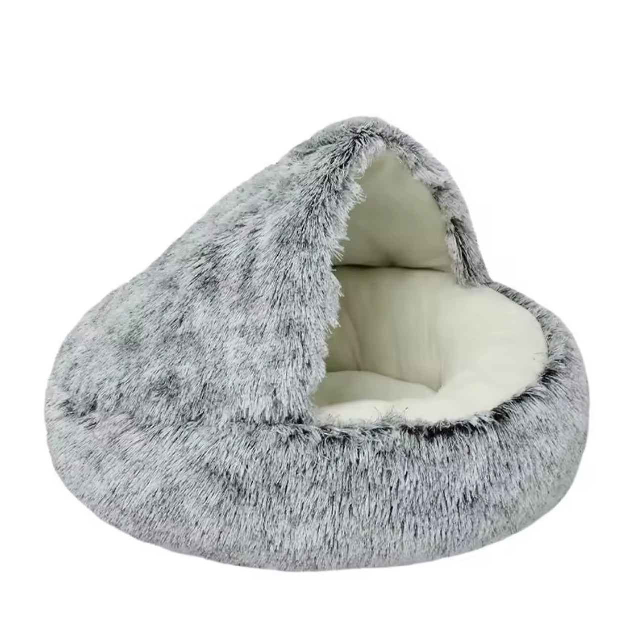 Donut Calming Pet Bed – Soft Plush Nest for Cats & Dogs