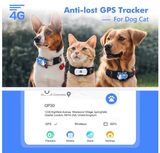🐾PetFinder Pro™ GPS Collar WiFi+GPS Tracking, Family Sharing & 15-Day Battery