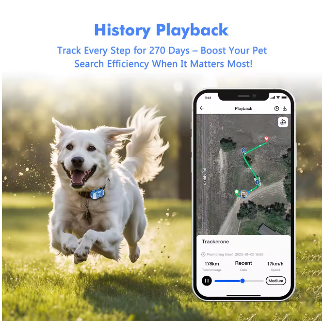 🐾PetFinder Pro™ GPS Collar WiFi+GPS Tracking, Family Sharing & 15-Day Battery