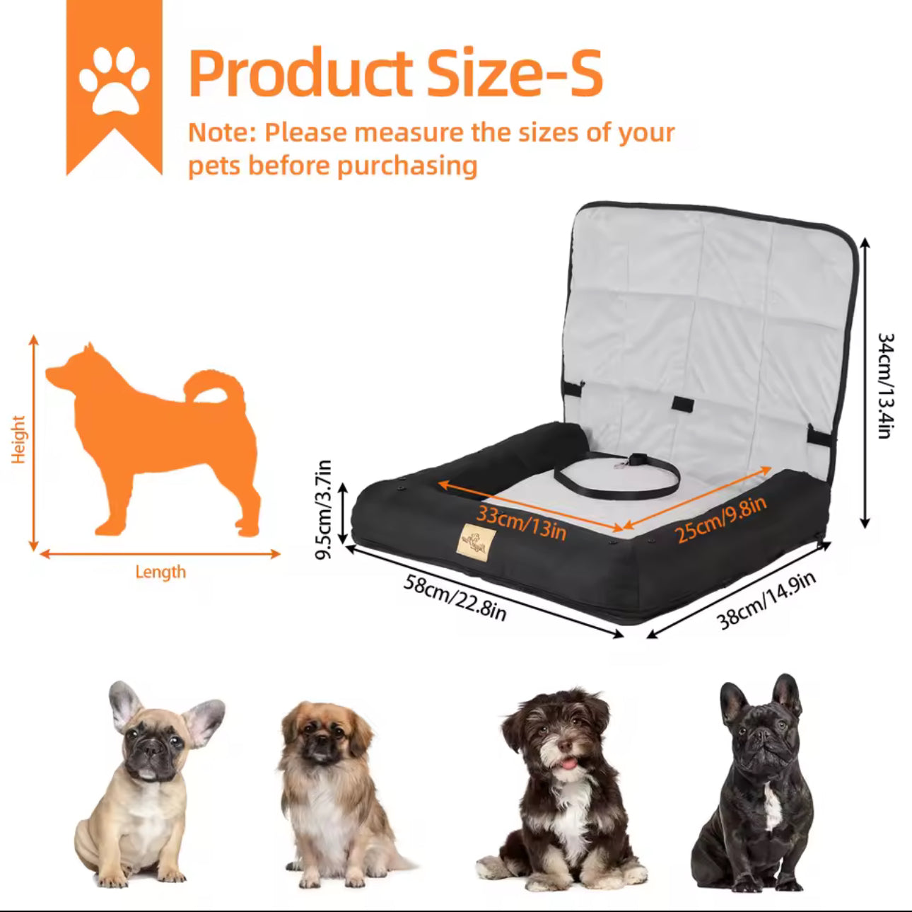 🐶🚗 Portable Dog Car Seat Bed

The perfect travel companion for your furry friend — safe, cozy, and ready for any road trip! 🐾