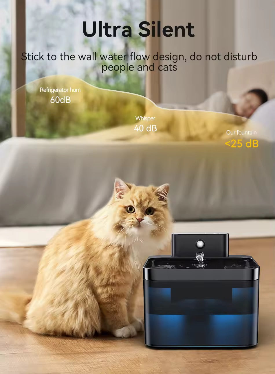 2.2L Wireless Automatic Cat Water Fountain with Infrared Sensor
