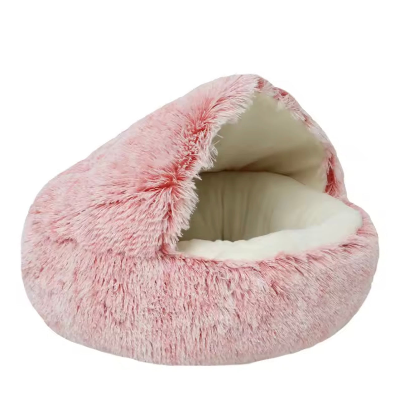 Donut Calming Pet Bed – Soft Plush Nest for Cats & Dogs
