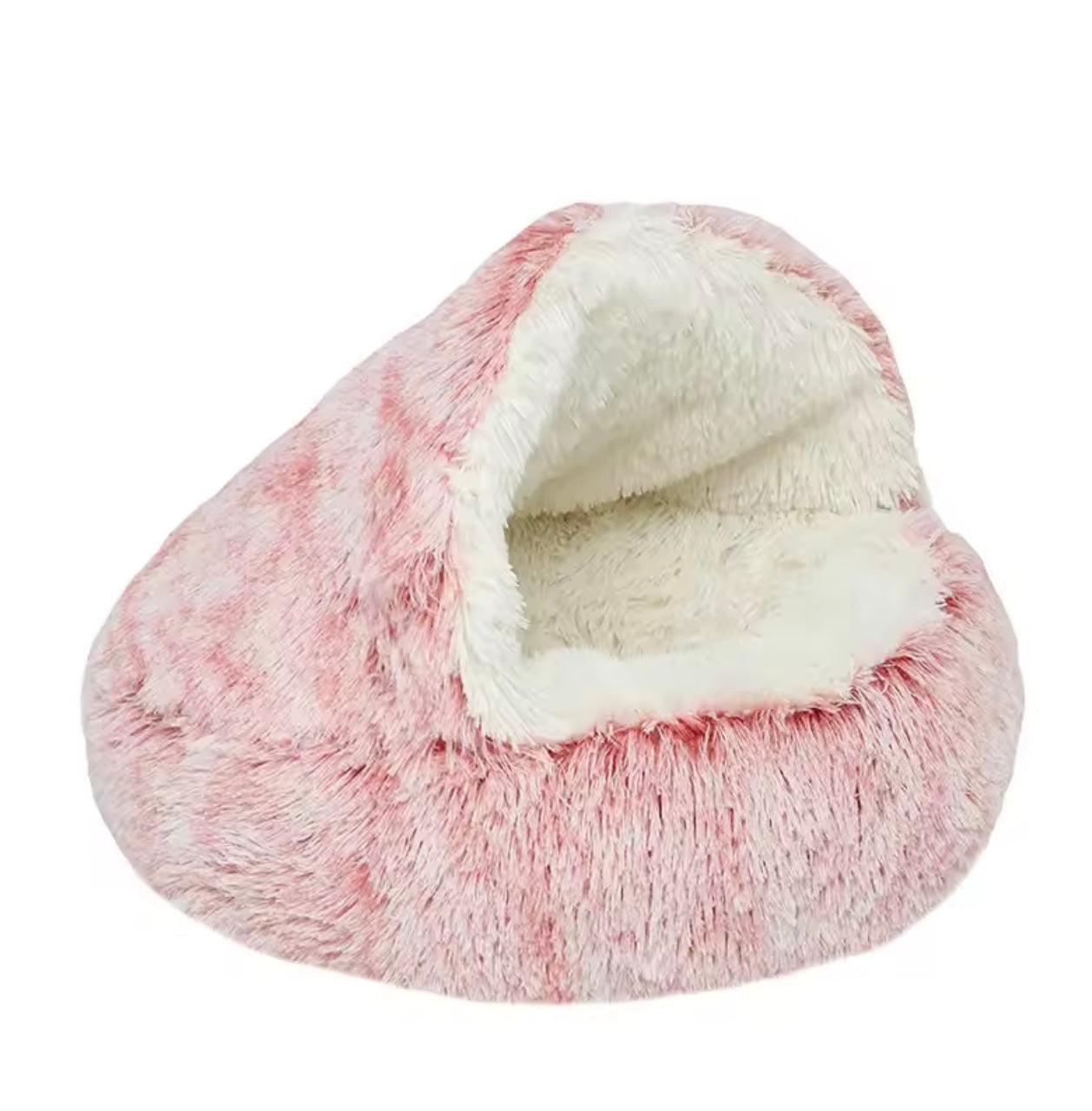 Donut Calming Pet Bed – Soft Plush Nest for Cats & Dogs