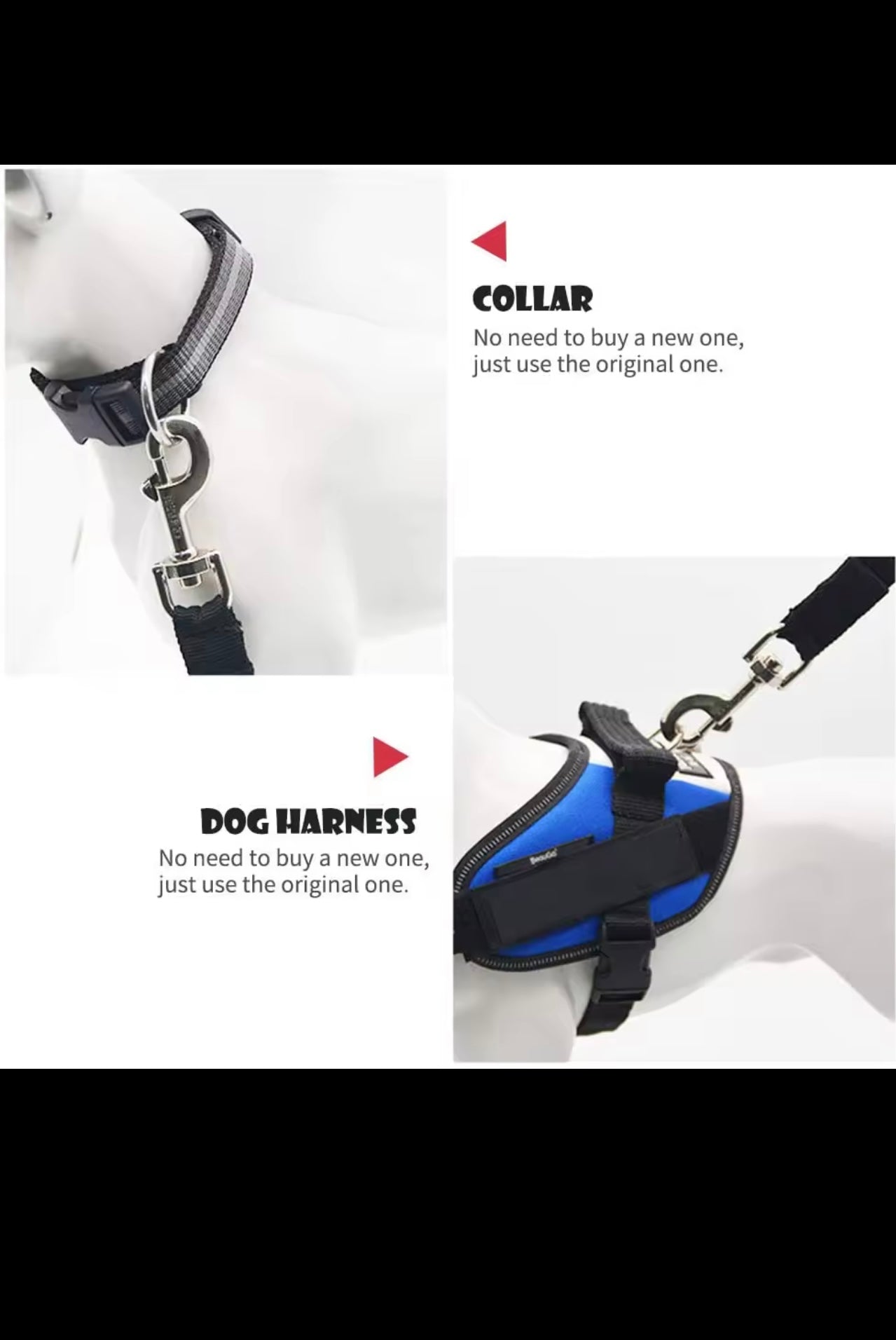 🐶🐱 Premium Adjustable Pet Seat Belt — Keep Your Furry Friend Secure on the Road! 🚙