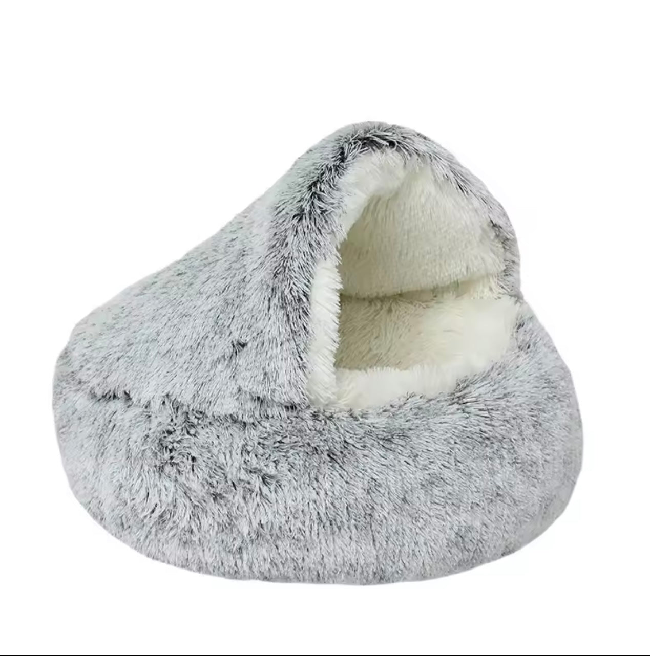 Donut Calming Pet Bed – Soft Plush Nest for Cats & Dogs