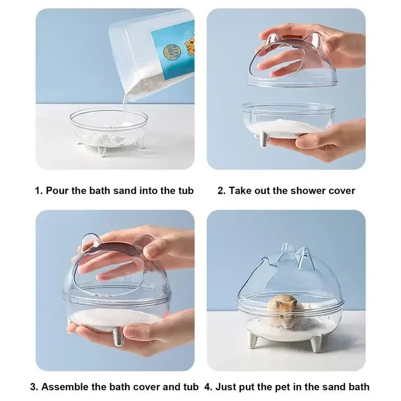 CrystalView™ Hamster Bath & Toilet House