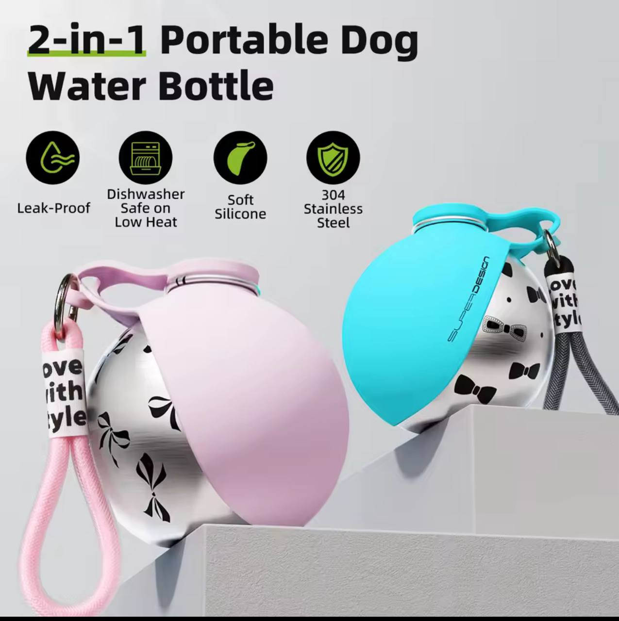 PawHydrate™ Travel Water Bottle Fors