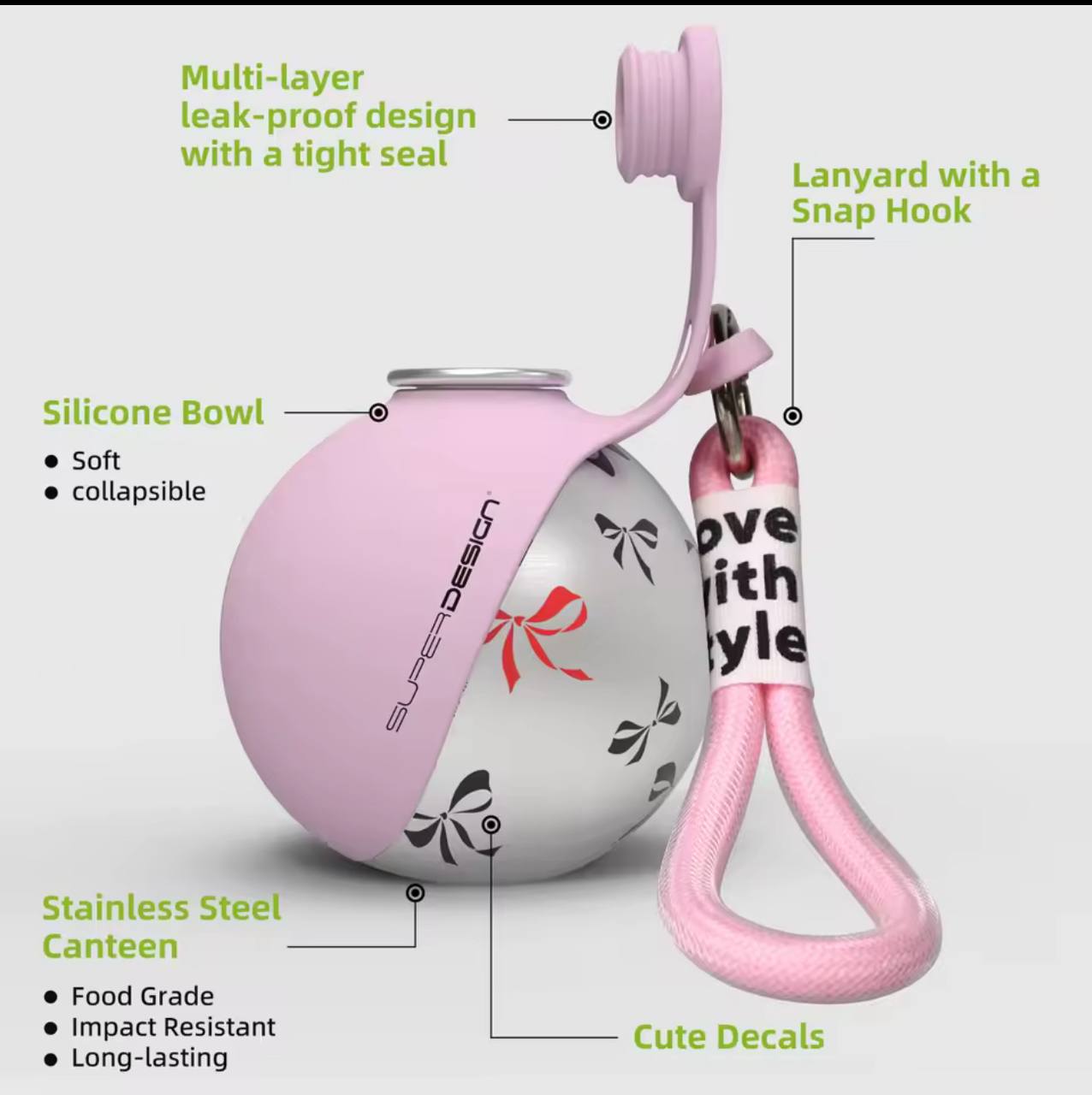 PawHydrate™ Travel Water Bottle Fors